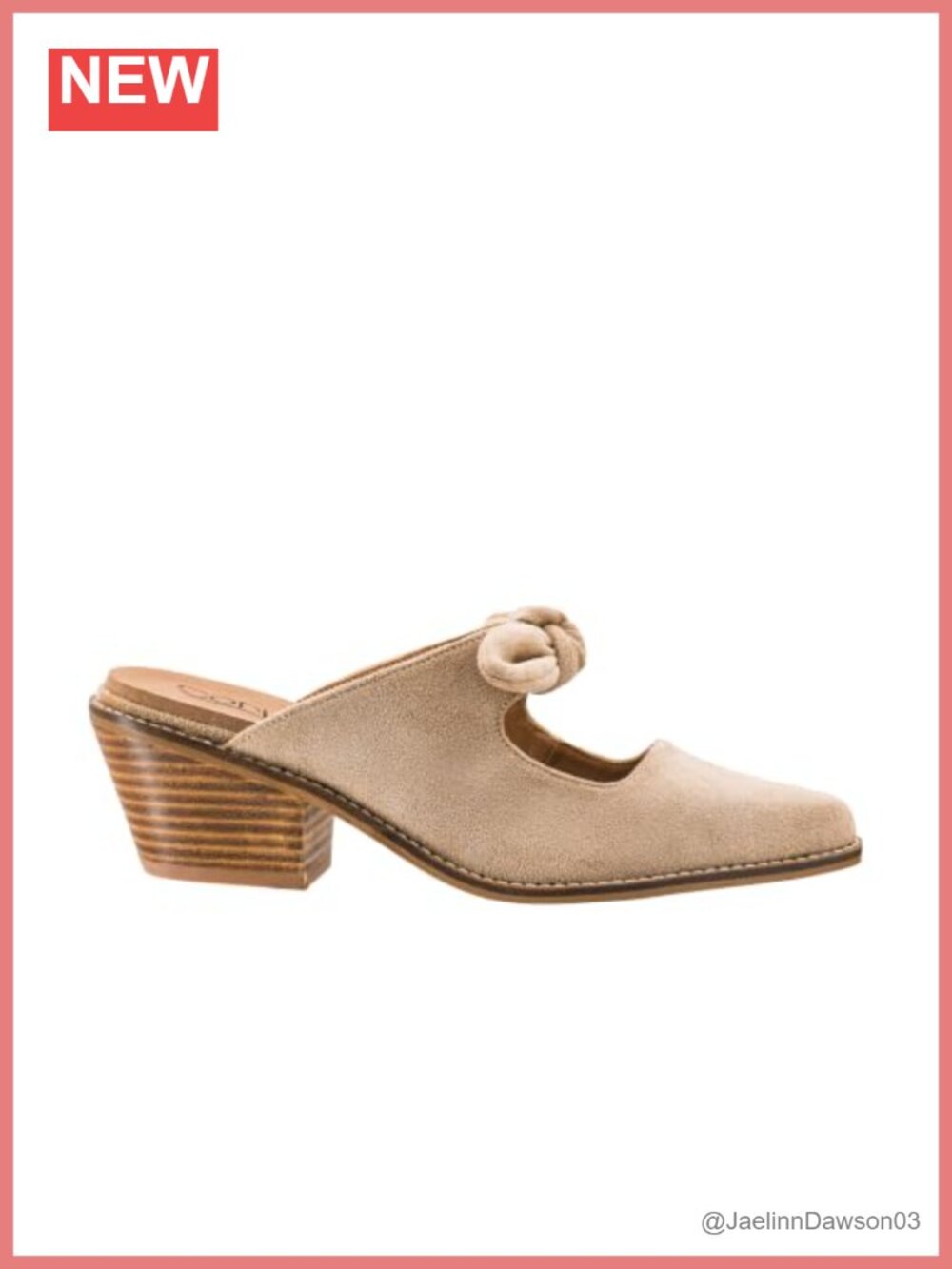Chic Knot Detail Mule Heels - Slip-On Comfort Shoes
